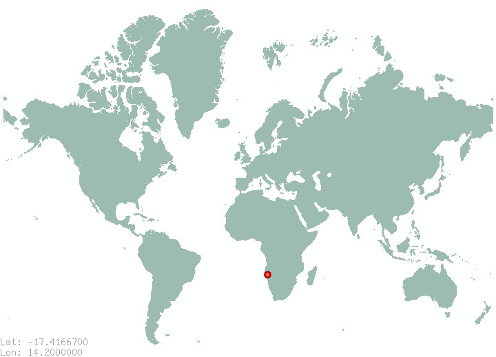 Ruacana in world map